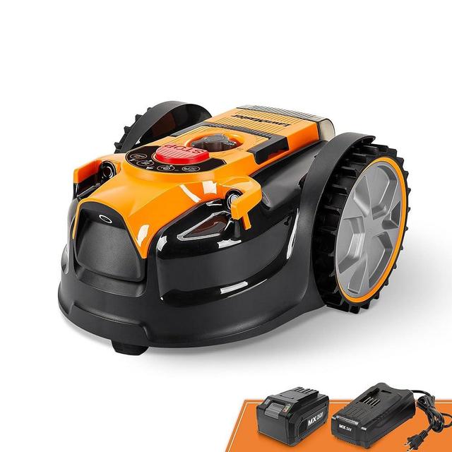 LawnMaster OcuMow™ Robot Lawn Mower Perimeter Wire Free Robotic for Small Yards up to 1000 Square feet Optical Navigation Automatic Obstacle Avoidance Low Noise Spot Cut and No Go Function