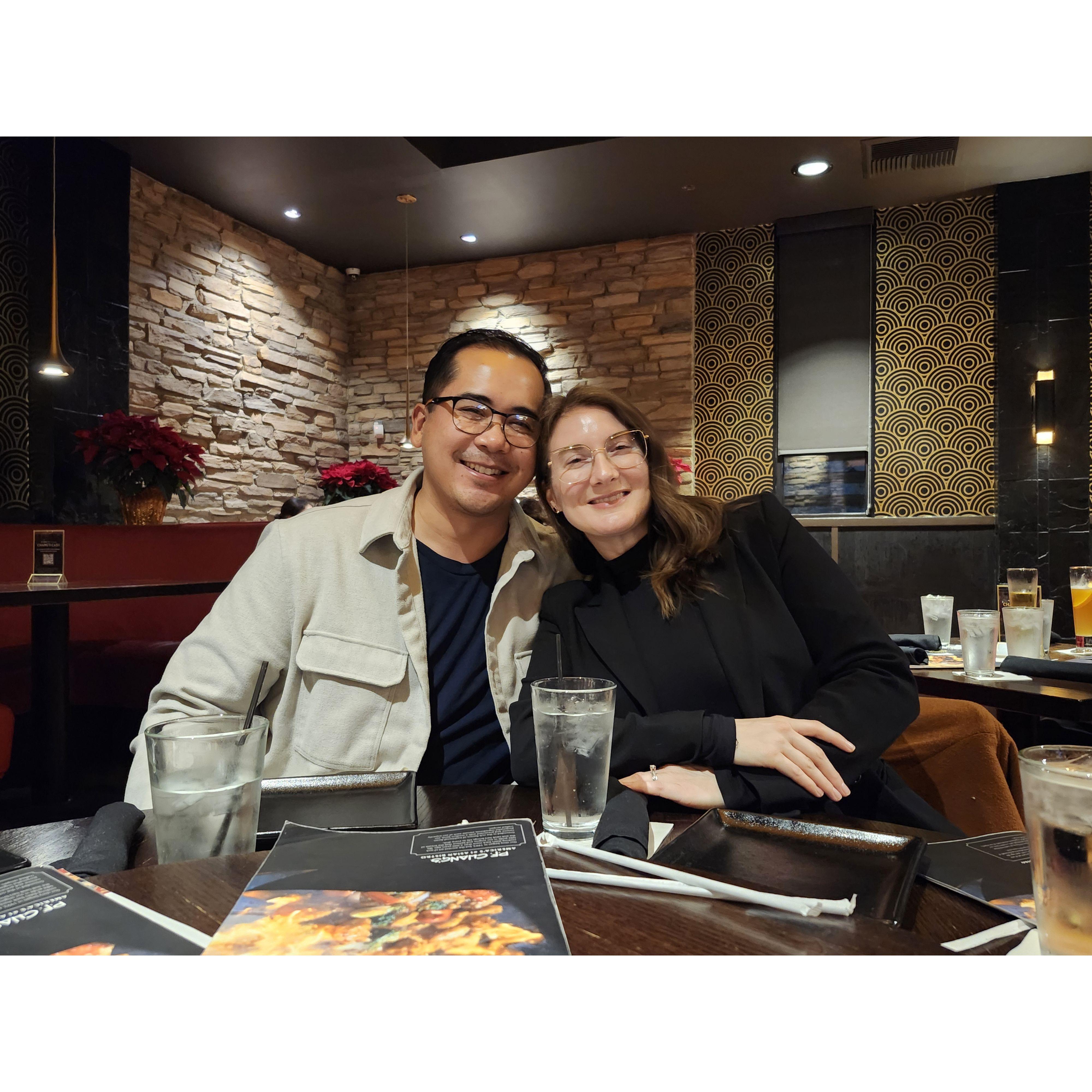 Celebrating Don's mom (Tita Ofel to Jenna) birthday at PF Changs :)