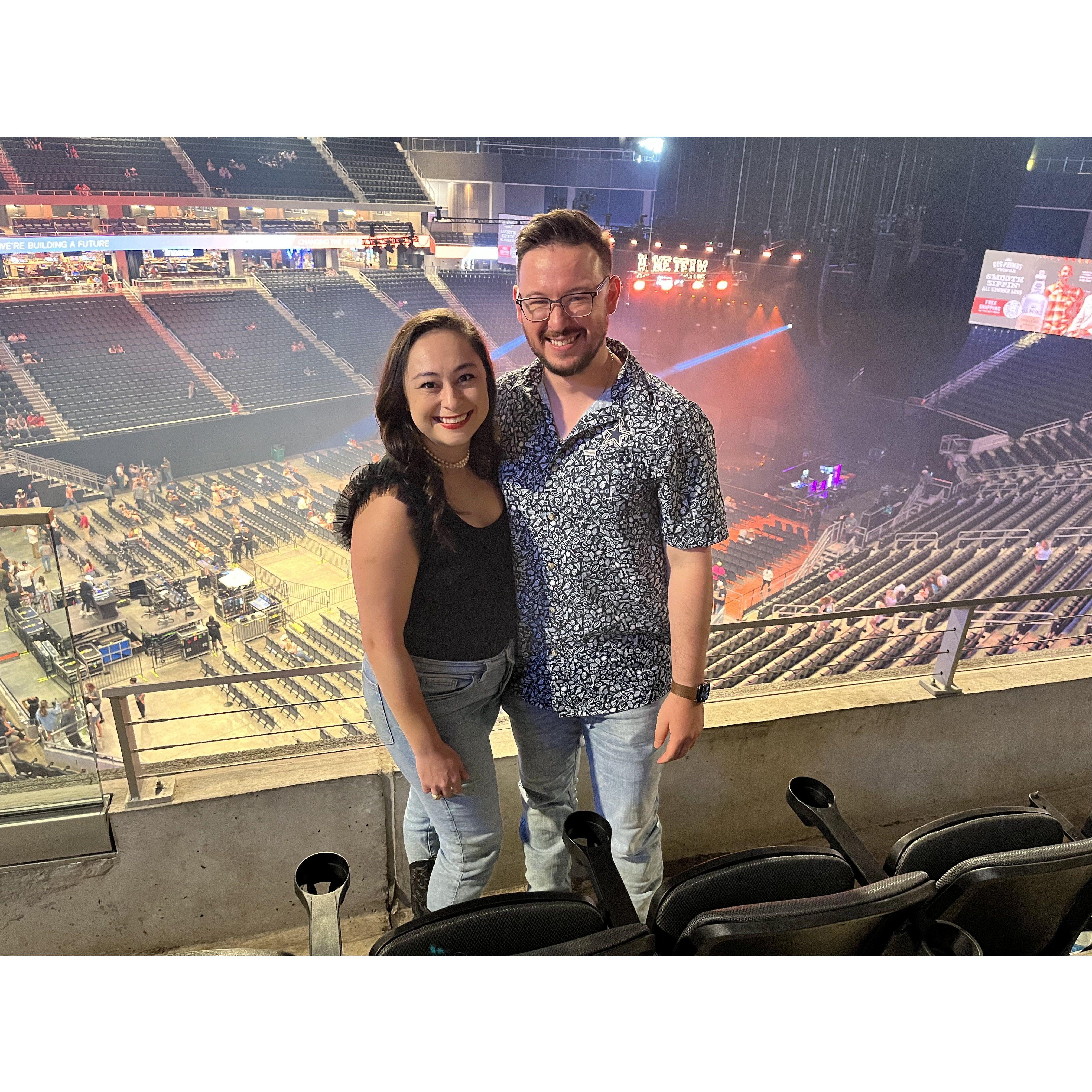 Our first concert together was Thomas Rhett with Cole Swindell and Nate Smith. I bought the tickets months before I met Jorge with the hopes I would find someone to go with. I found the best person!