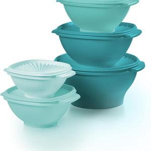 Tupperware Heritage Collection, New 10 Piece Food Storage Container Set in Vintage Green, Dishwasher Safe and BPA Free (5 Bowls, 5 Lids)