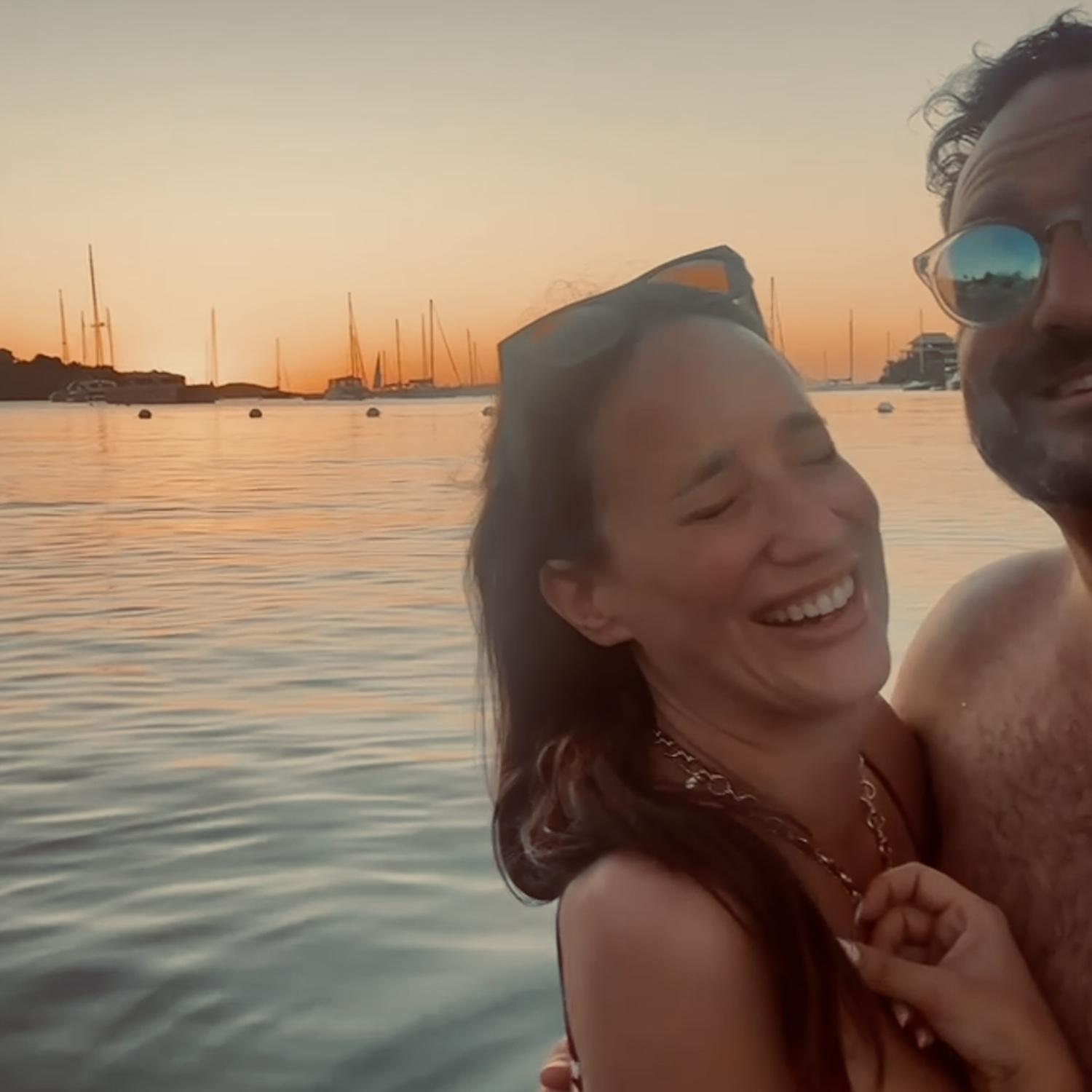 Sam making Lauren laugh in St John