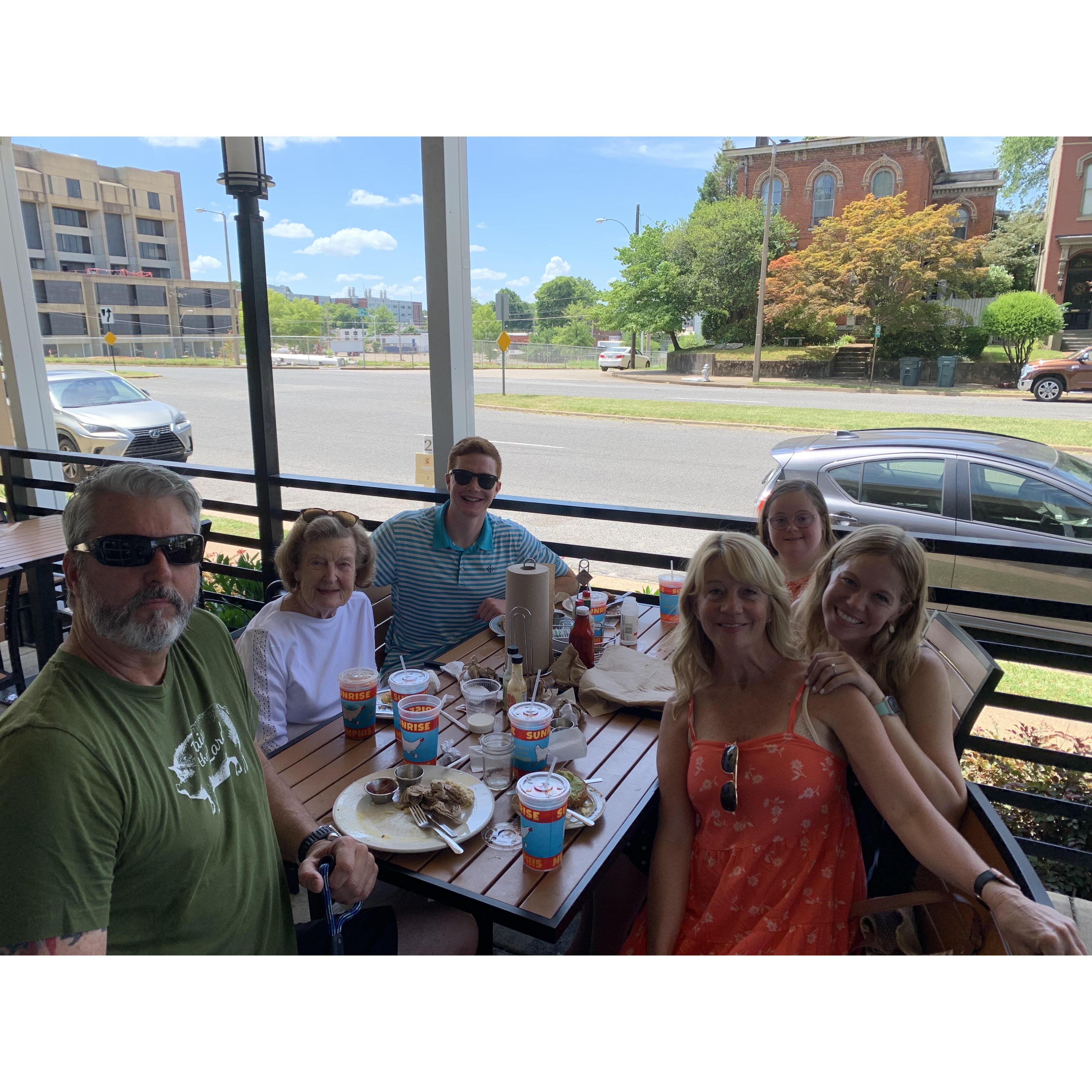 Us with some of our people - David, Heather, Mandy, and Grammy!