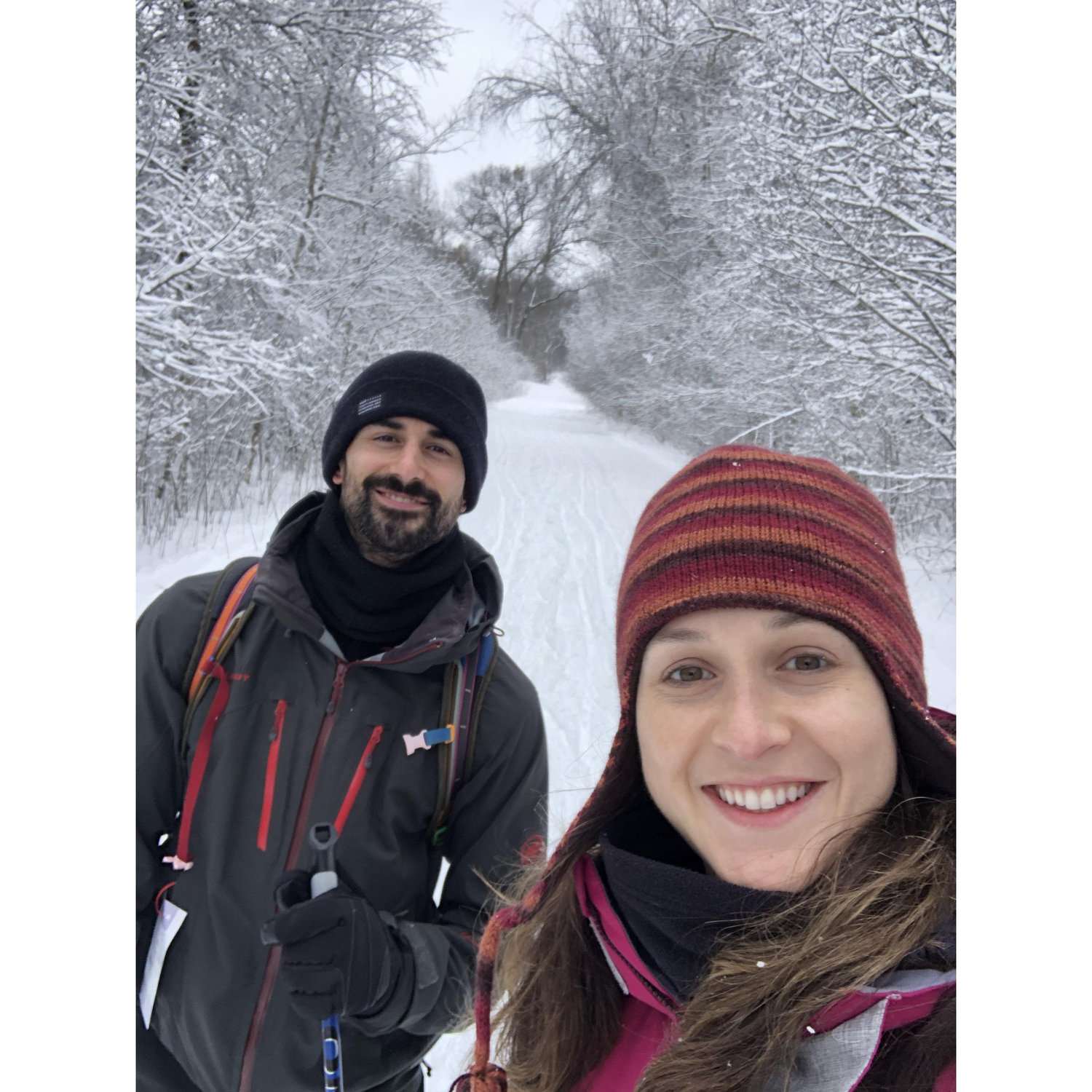 Experimenting cross country skiing