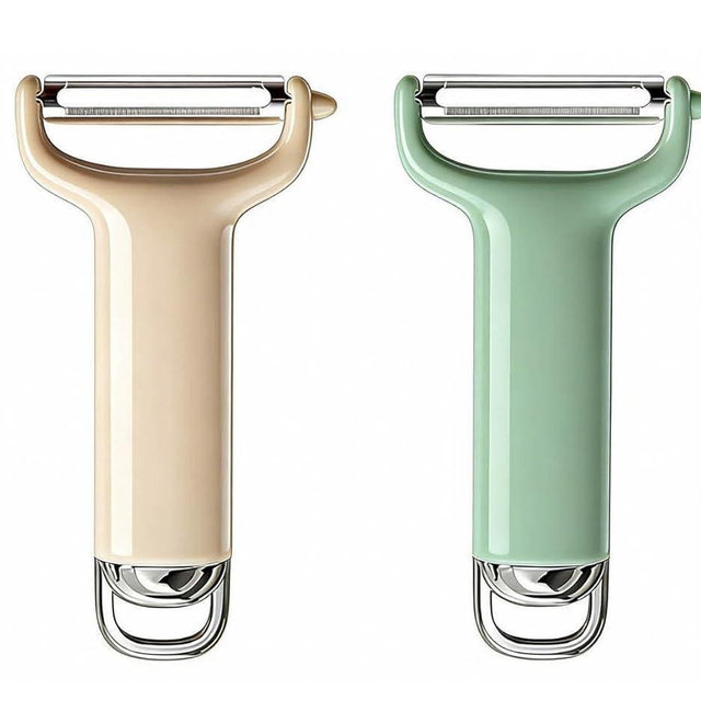 Potato Peeler for Kitchen, Heavy-Duty Peeler, Premium 420 Stainless Steel Vegetable and Fruits Peeler, Ultra Sharp Swivel Peeler with Eye Remover, Non-Slip, 2 Pcs