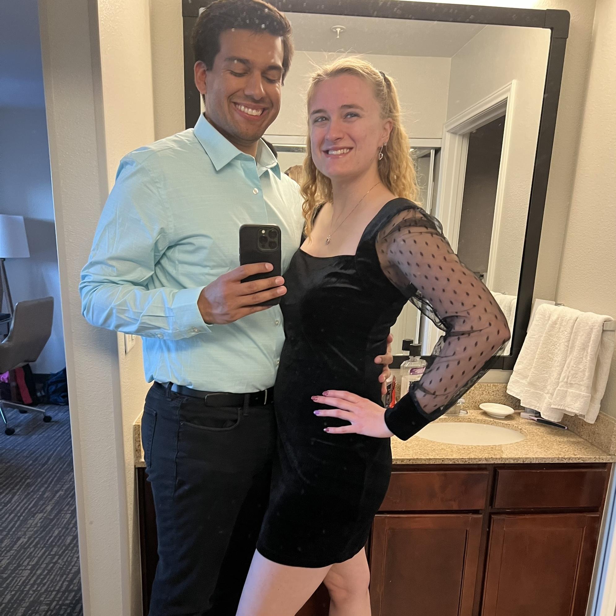 Dressed up for Landon's birthday dinner!