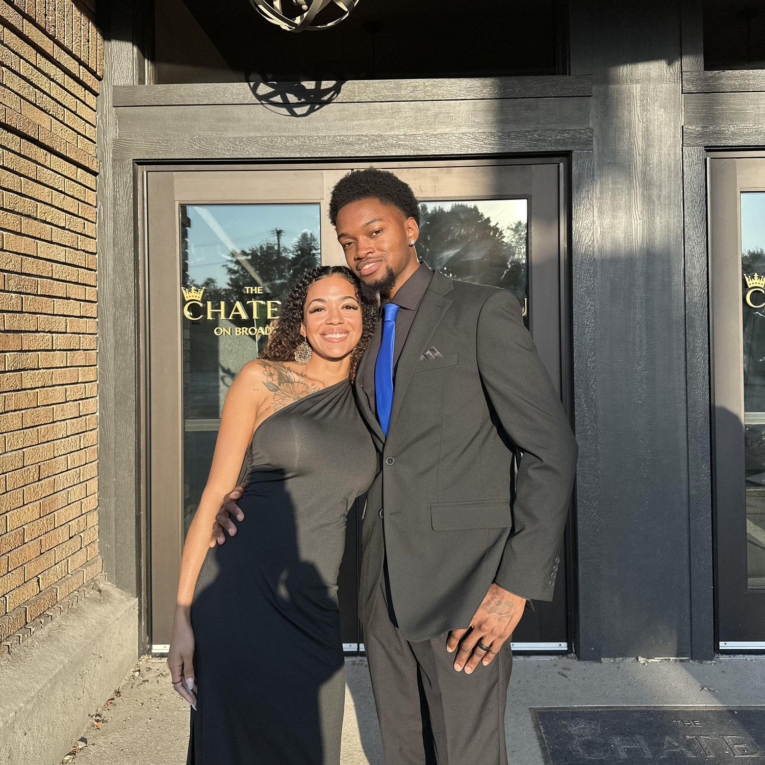 Attending our second wedding together.
