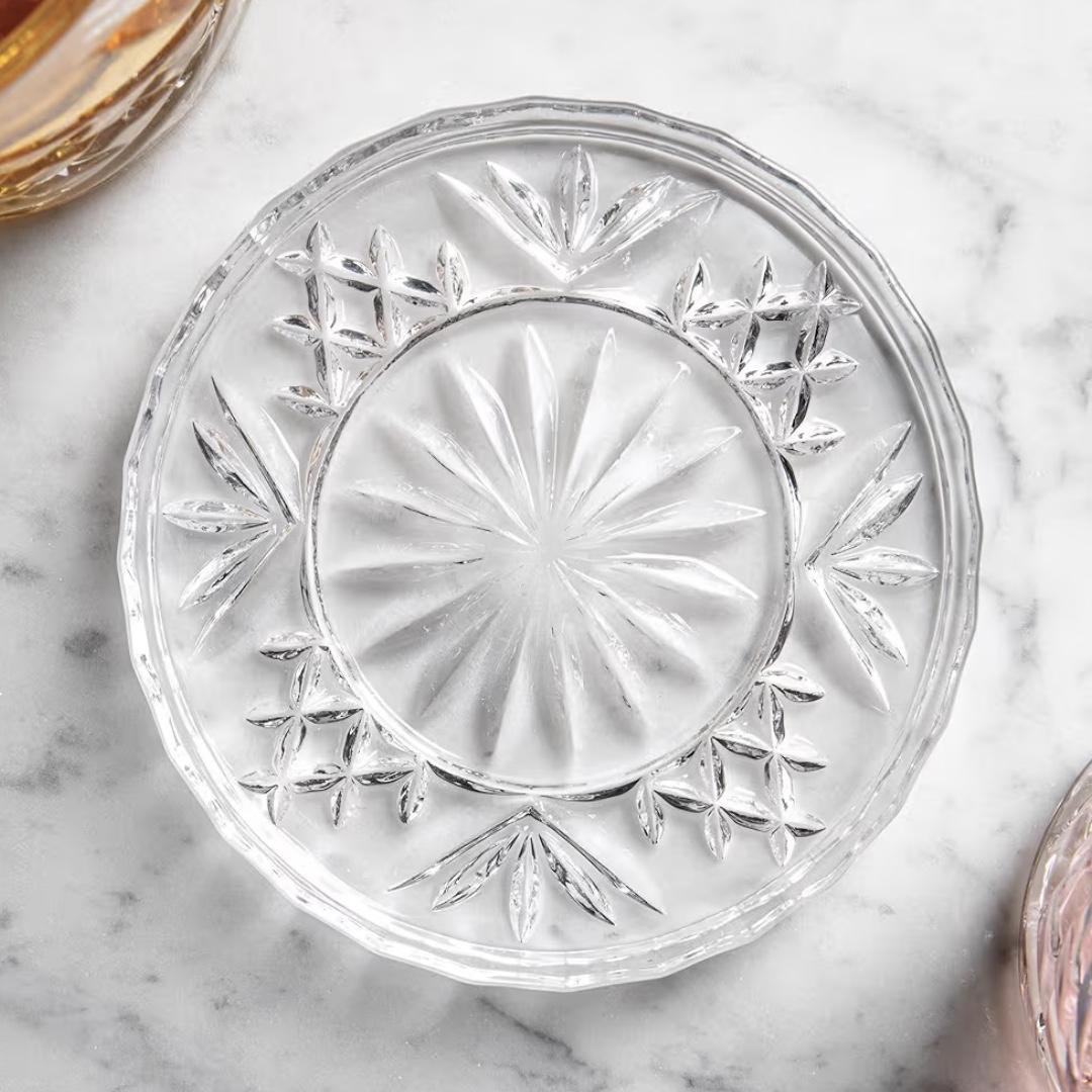 Godinger Dublin Coasters, Barware Coaster, for Drinks, Coasters for Coffee Table, Crystal Glass Bar Coaster, Drinkware & Glassware Decor, Set of 4