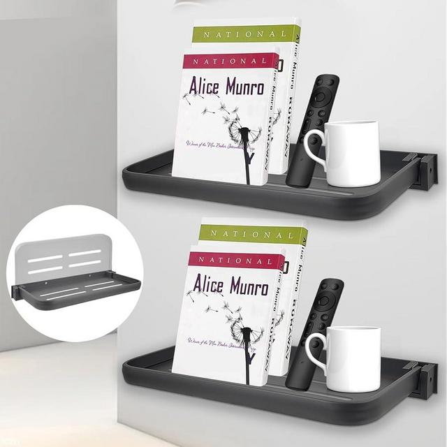 YEXEXINM 2 Pack RV Aluminum Fold-Down Wall Shelf - Wall-Mounted Hidden Foldable Shelf for Compact Camper Storage | Perfect RV Shelf for Inside - RV Furniture Parts & Hardware.