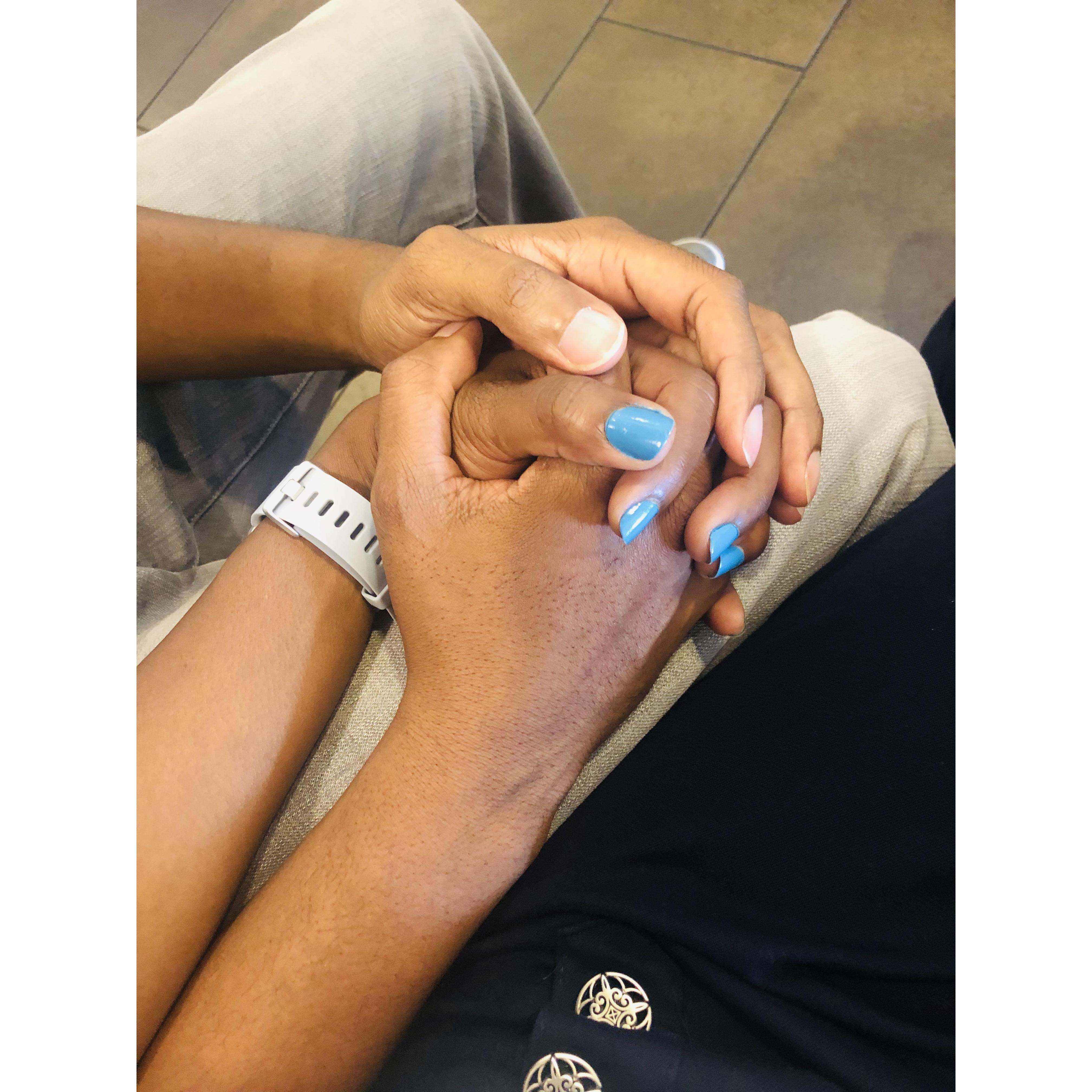 I feel Alive when he has my hand in his. Its how we met!