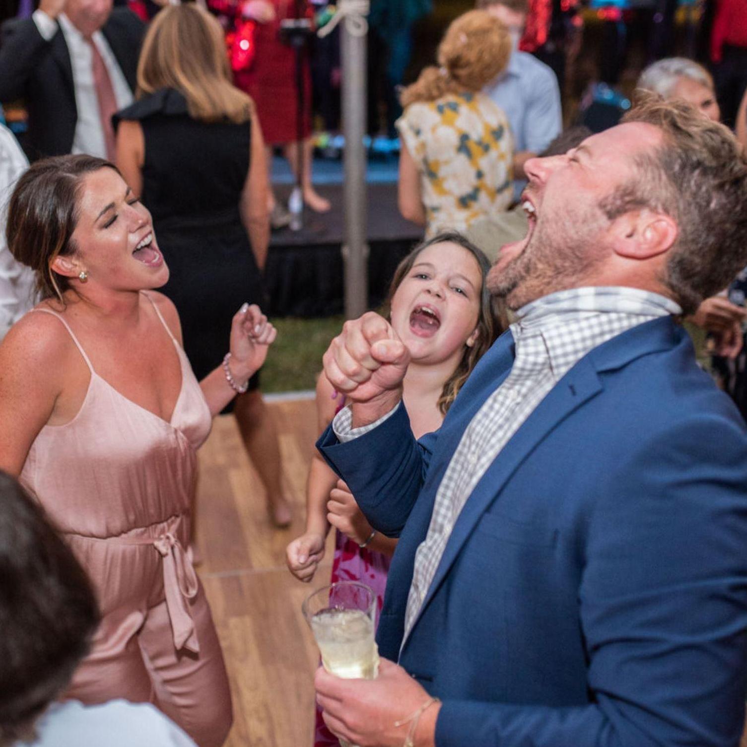 Right after Mary caught the bouquet at Katie's wedding.