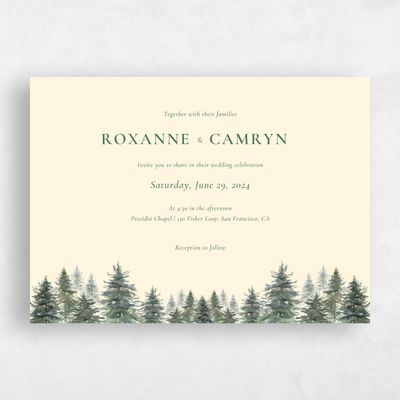 Beige Landscape Wedding Invitation - Kelton Landscape
