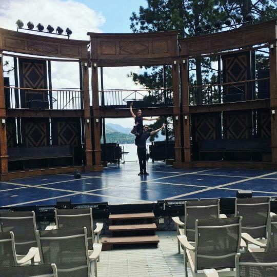Performing together at Sand Harbor with Sierra Nevada Ballet, 2018