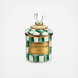 Emerald Check Enamel Canister