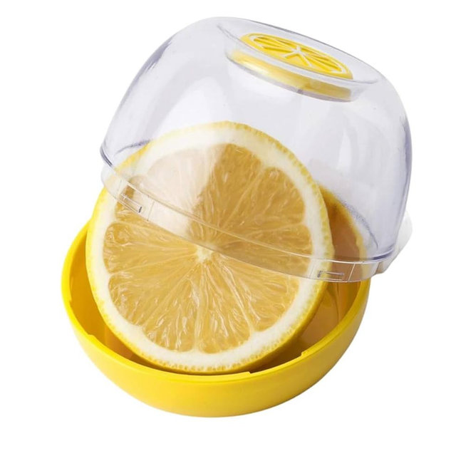 Joie Fresh Flip Pod Lemon Storage Container, Keeps Leftover Half Flavorful and Firm in Fridge, Reusable Kitchen Gadget, BPA Free, Dishwasher Safe