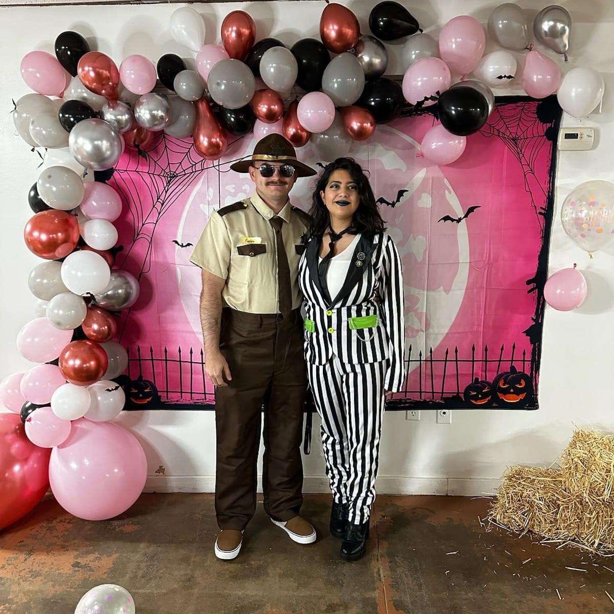 Halloween party with his family