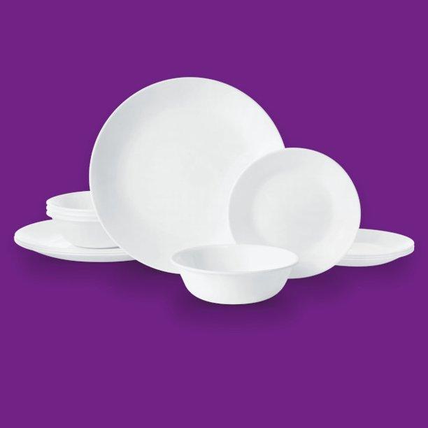 Corelle® Winter Frost White, 12 Piece, Dinnerware Set