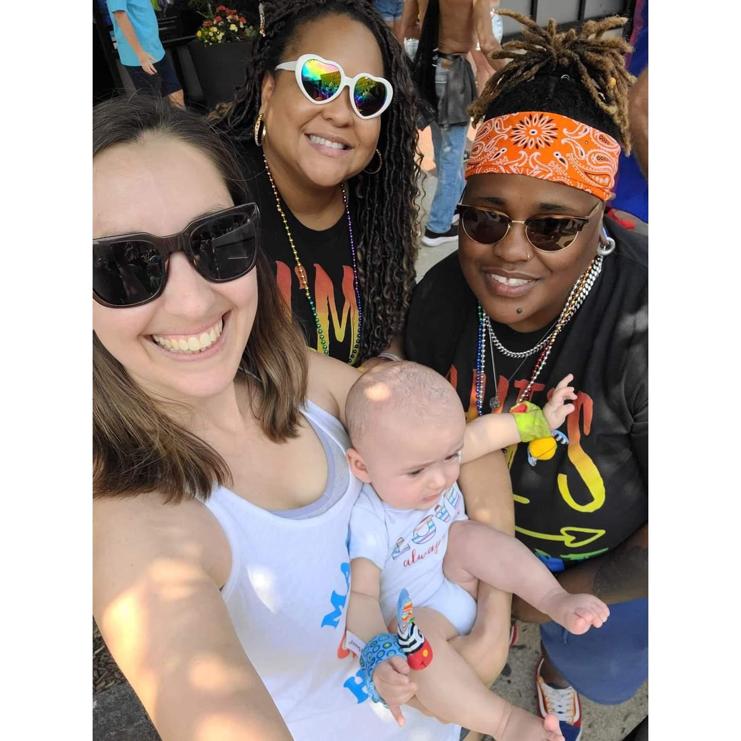 Our first Columbus Pride together along with our handsome nephew Otis