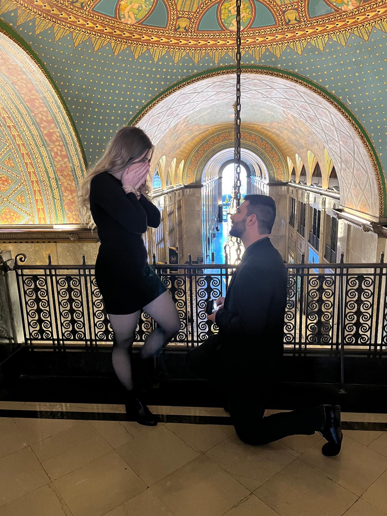 Intermission at Hamilton. He’s proposing!! 
11-26-2022