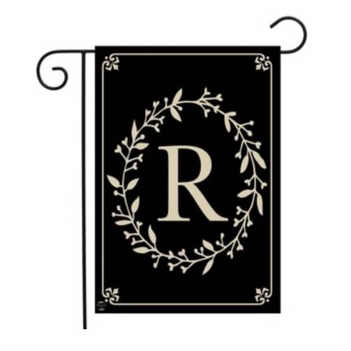 Briarwood Lane Classic Monogram Letter R Garden Flag