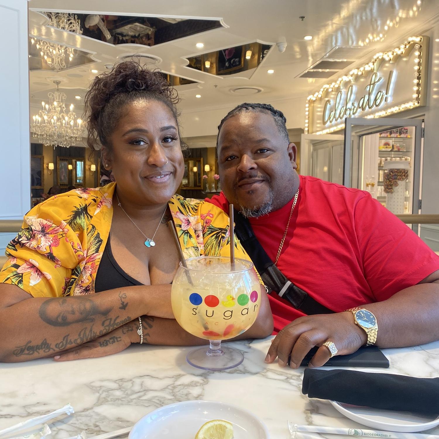 Our first photo as an official couple