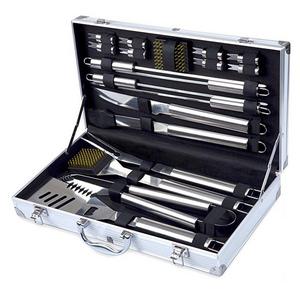Barbestar 19-Piece BBQ Grill Tool Set, Stainless Steel Utensils with Aluminum Storage Case, Complete Outdoor Grilling Barbecue Accessories