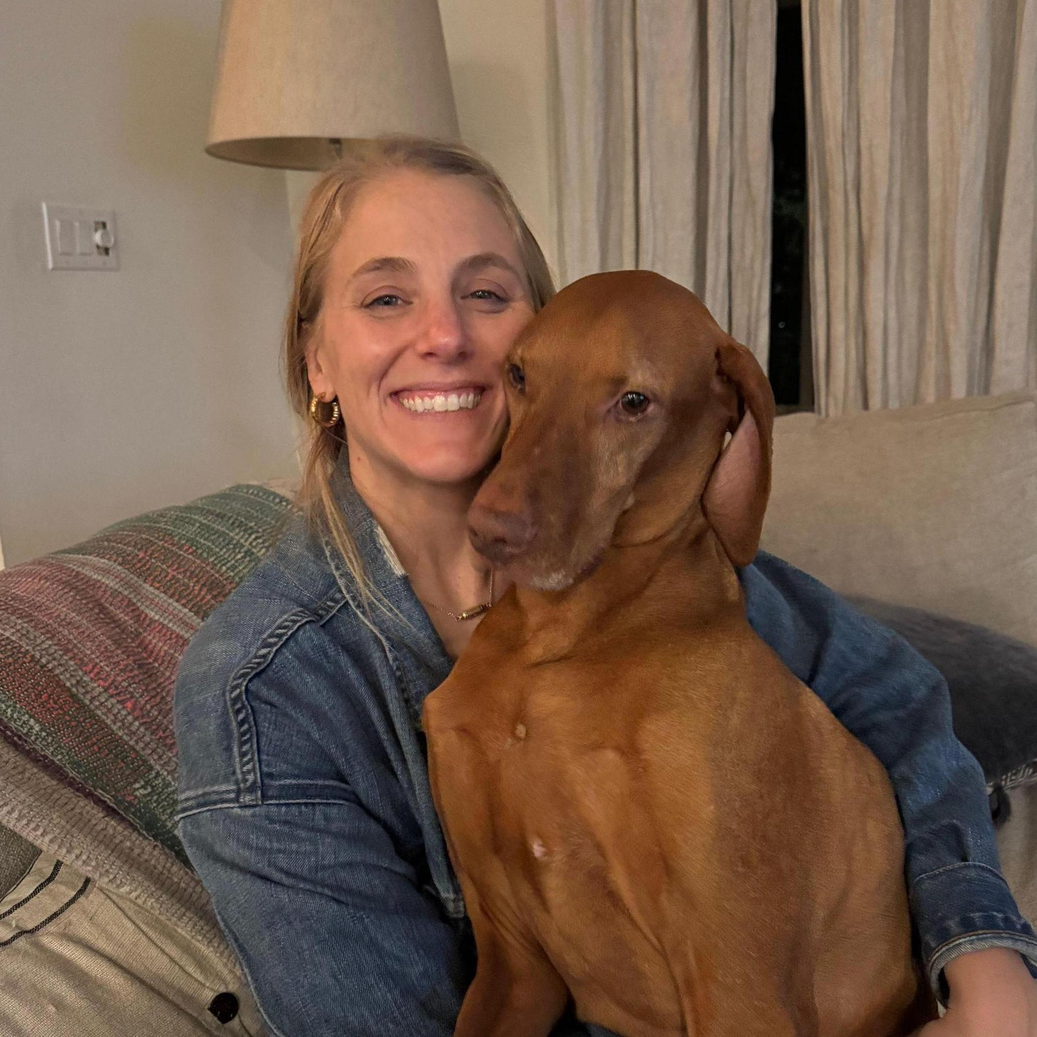 Roland is not allowed on the couch.