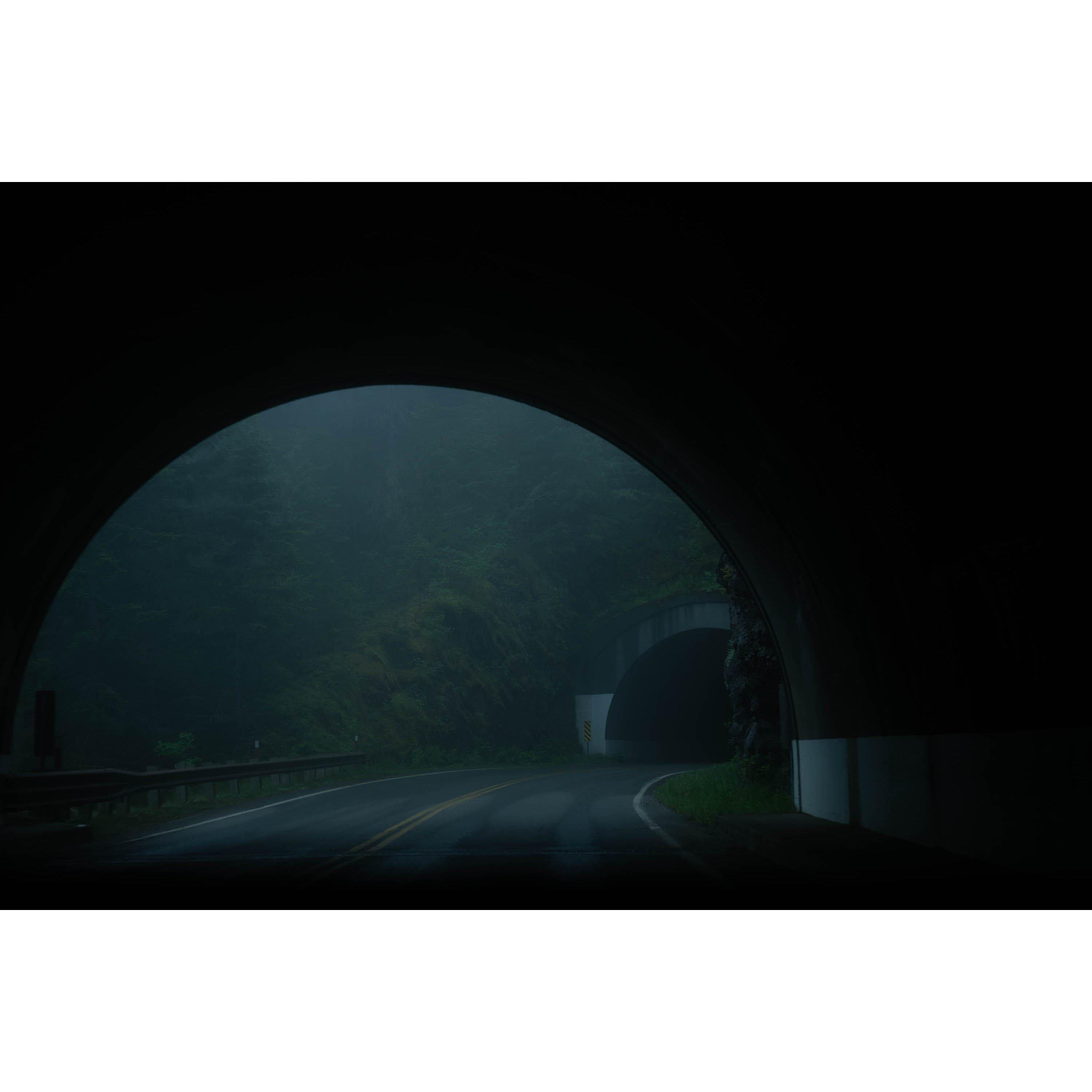 Foggy tunnel on our way up to Hurricane Ridge