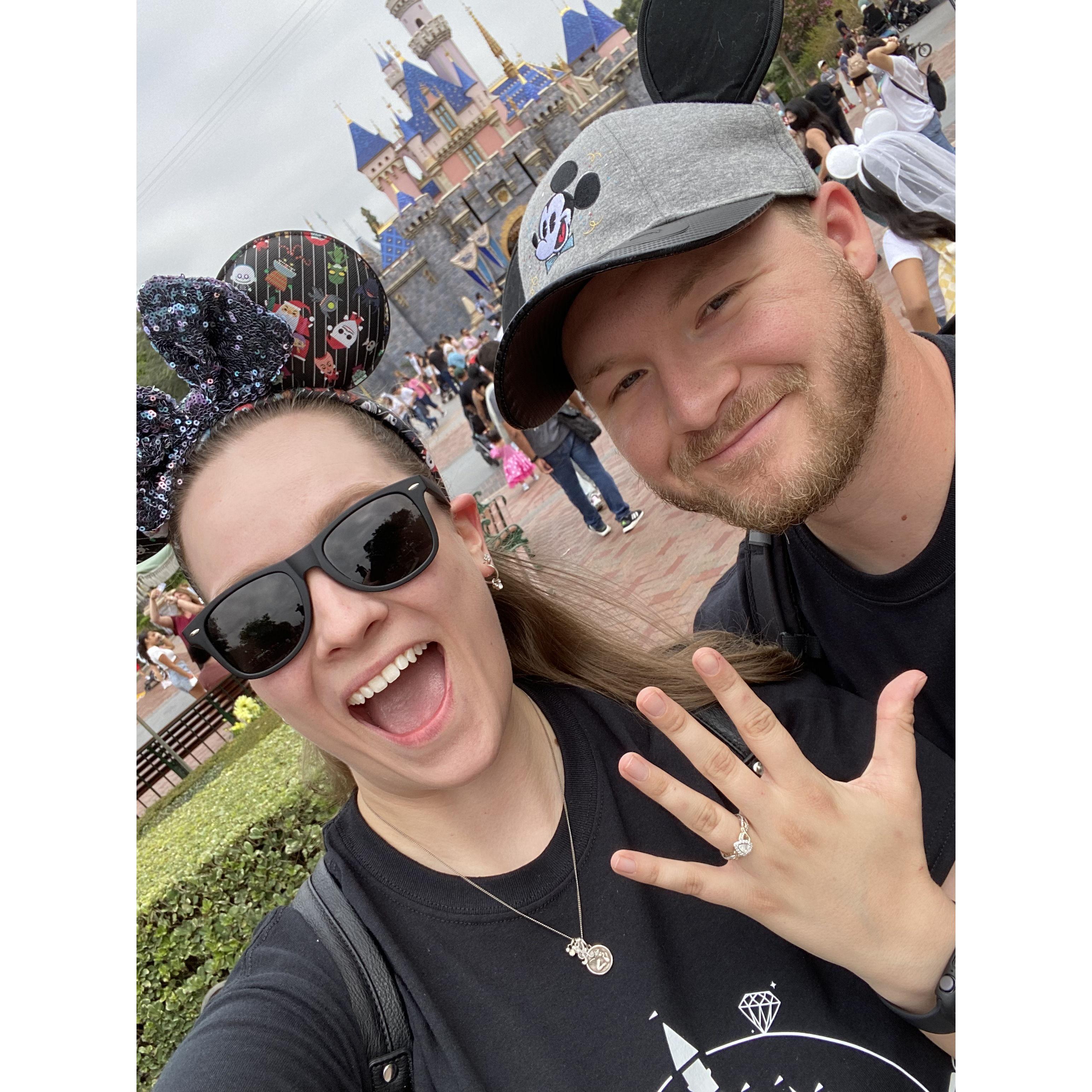 Disneyland became an even happier place to be after Weston proposed to Katie before her birthday. He had to sneak the ring through security without Katie seeing it!