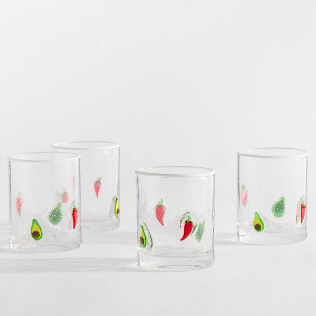 Avocado & Chili Icon Tumblers, Set of 4 - Multi