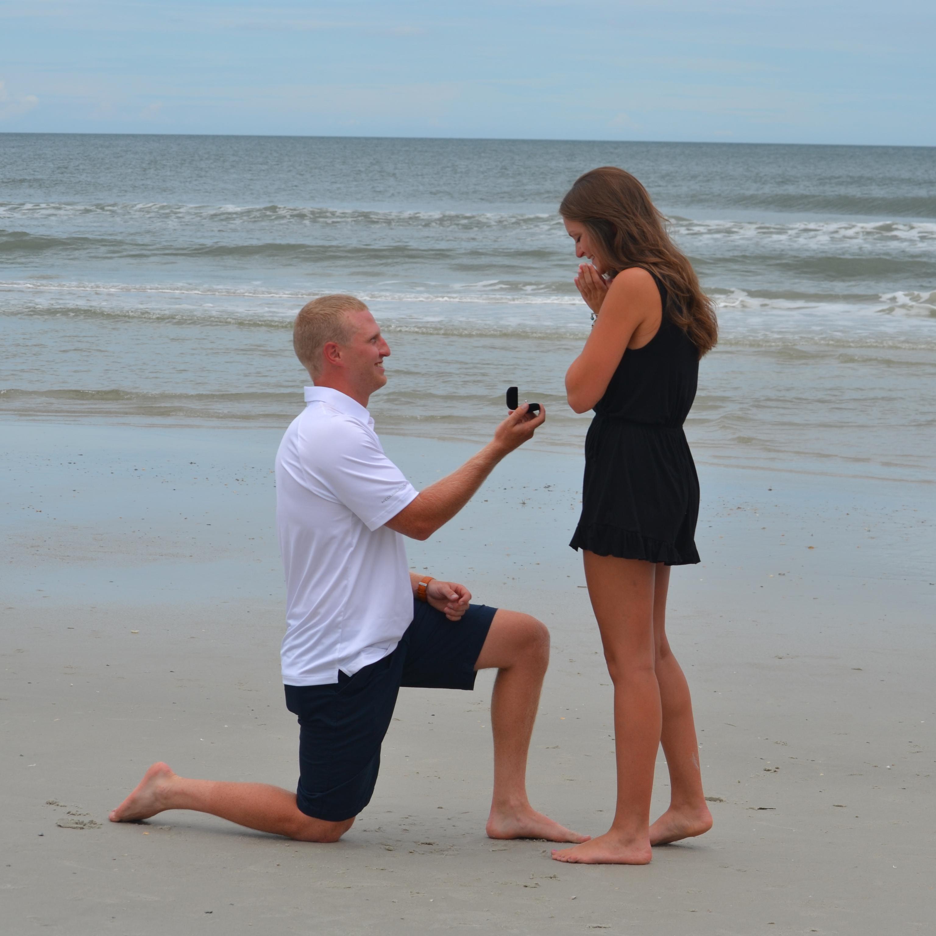 The perfect proposal on the beach in Jacksonville, FL