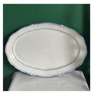 Italian Large Hand-Painted Platter Blue