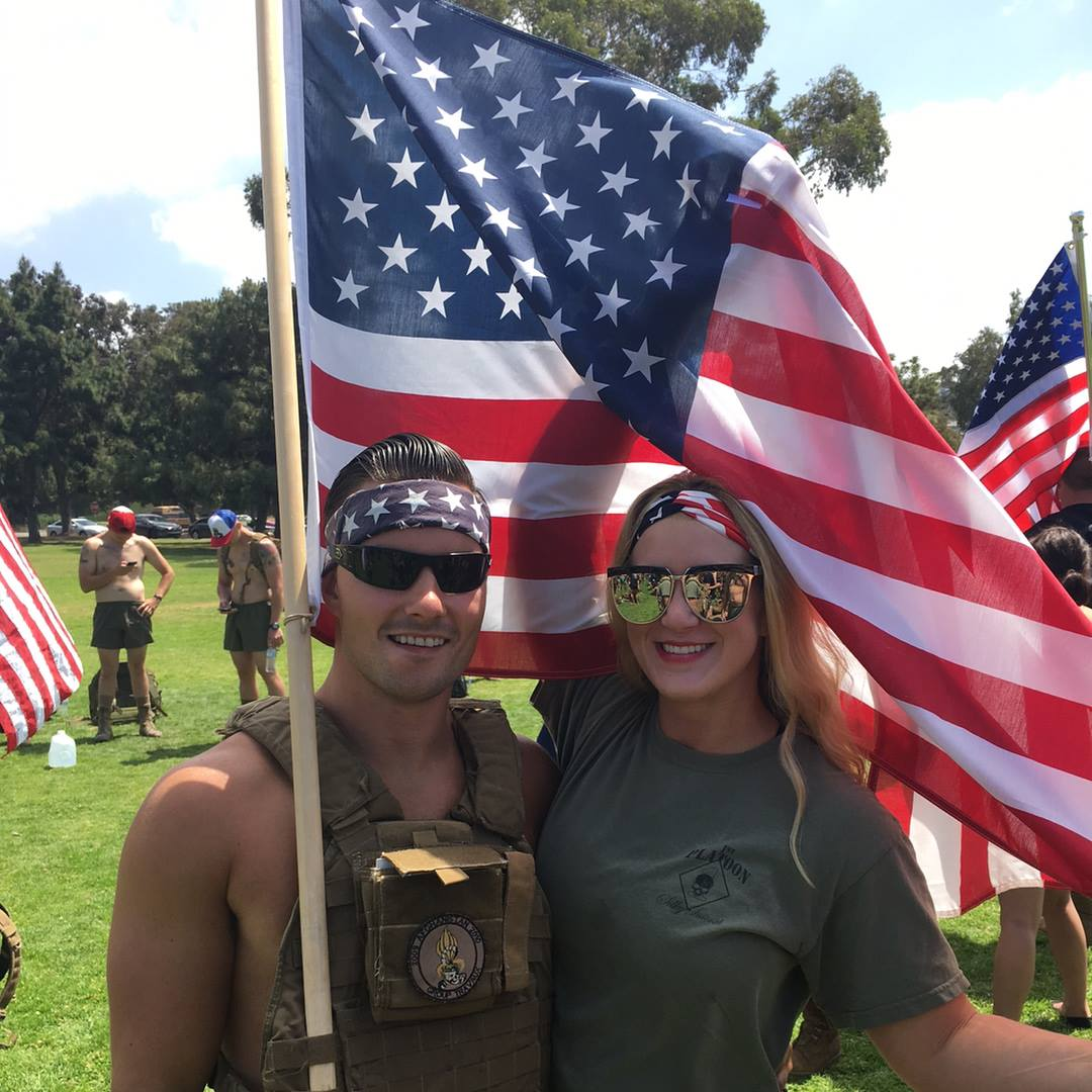 In Pacific Beach participating in the Irreverent Warriors silkies hike!