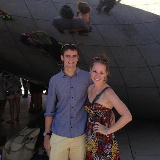 Sightseeing at the Bean during Kevin's first trip to Chicago