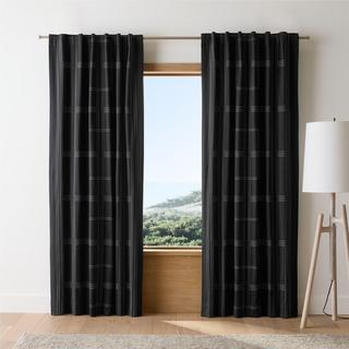 Embroidered Craftsman Window Curtain Panel