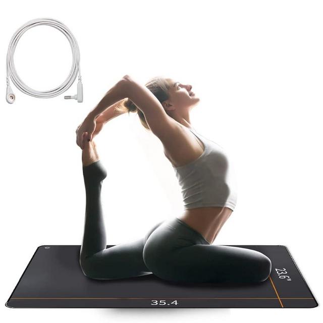 23.6" x 35.4" Grounding Mat Kit with 15ft Grounding Cord,Grounding Pad for Health Grounding Bed Mat for Foot Mat,Computer Mat, Sleep Mat, Pet Mat