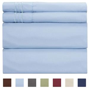 King Size Sheet Set - 4 Piece - Hotel Luxury Bed Sheets - Extra Soft - Deep Pockets - Easy Fit - Breathable & Cooling - Wrinkle Free - Comfy – Light Blue Bed Sheets - Kings Sheets Baby Blue PC