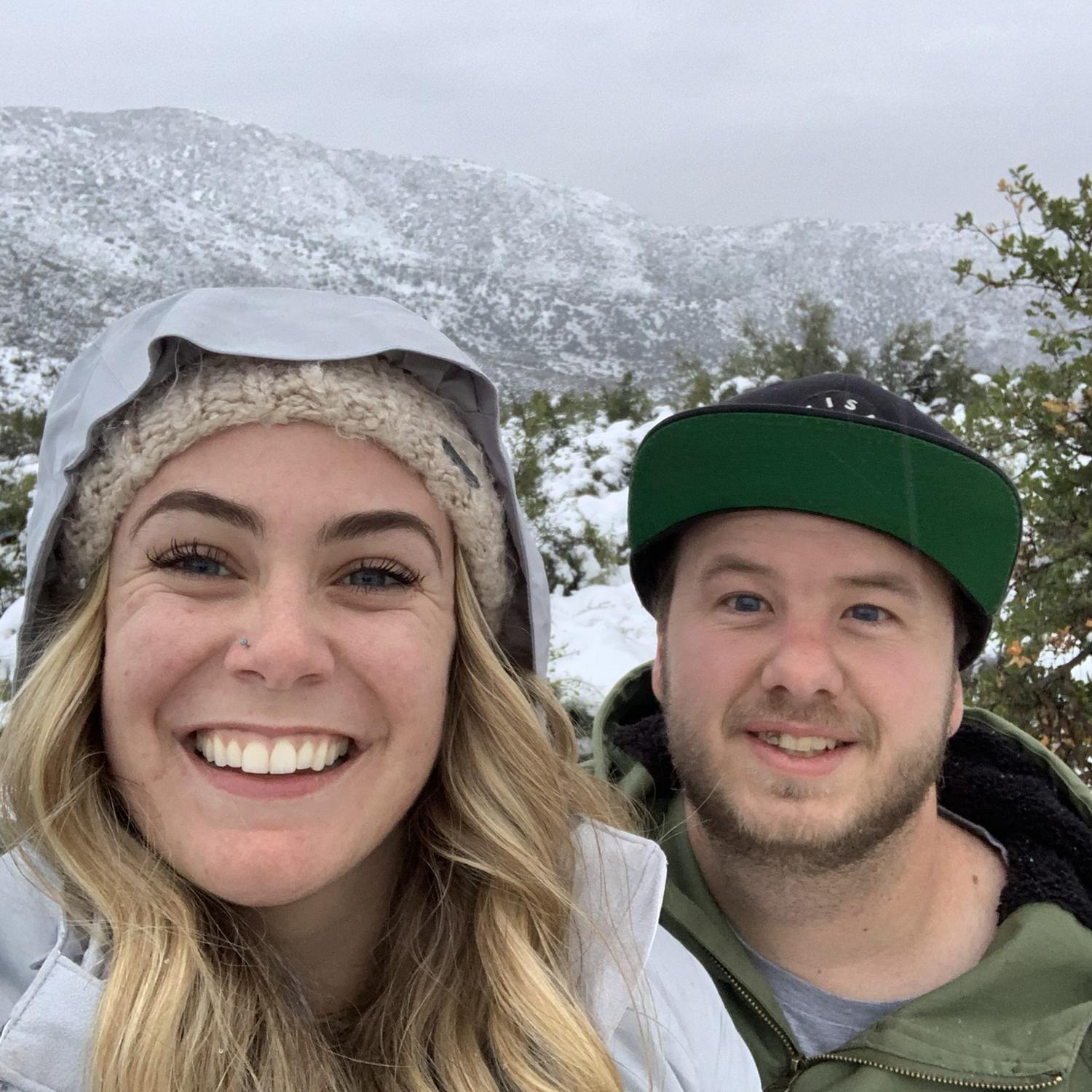 Our third date where James took Caitlin up to Azusa Canyon to see the snow