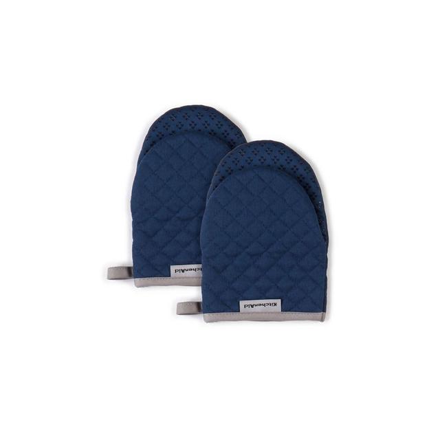 KitchenAid 2pk Cotton Asteroid Mini Oven Mitts, Navy