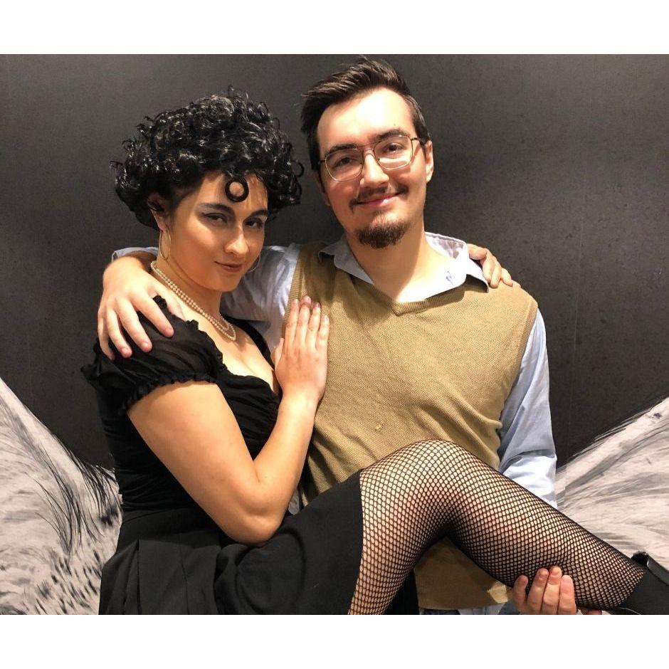Norma and John dressed up as Dr. Frankenfurter and Brad for Halloween.
