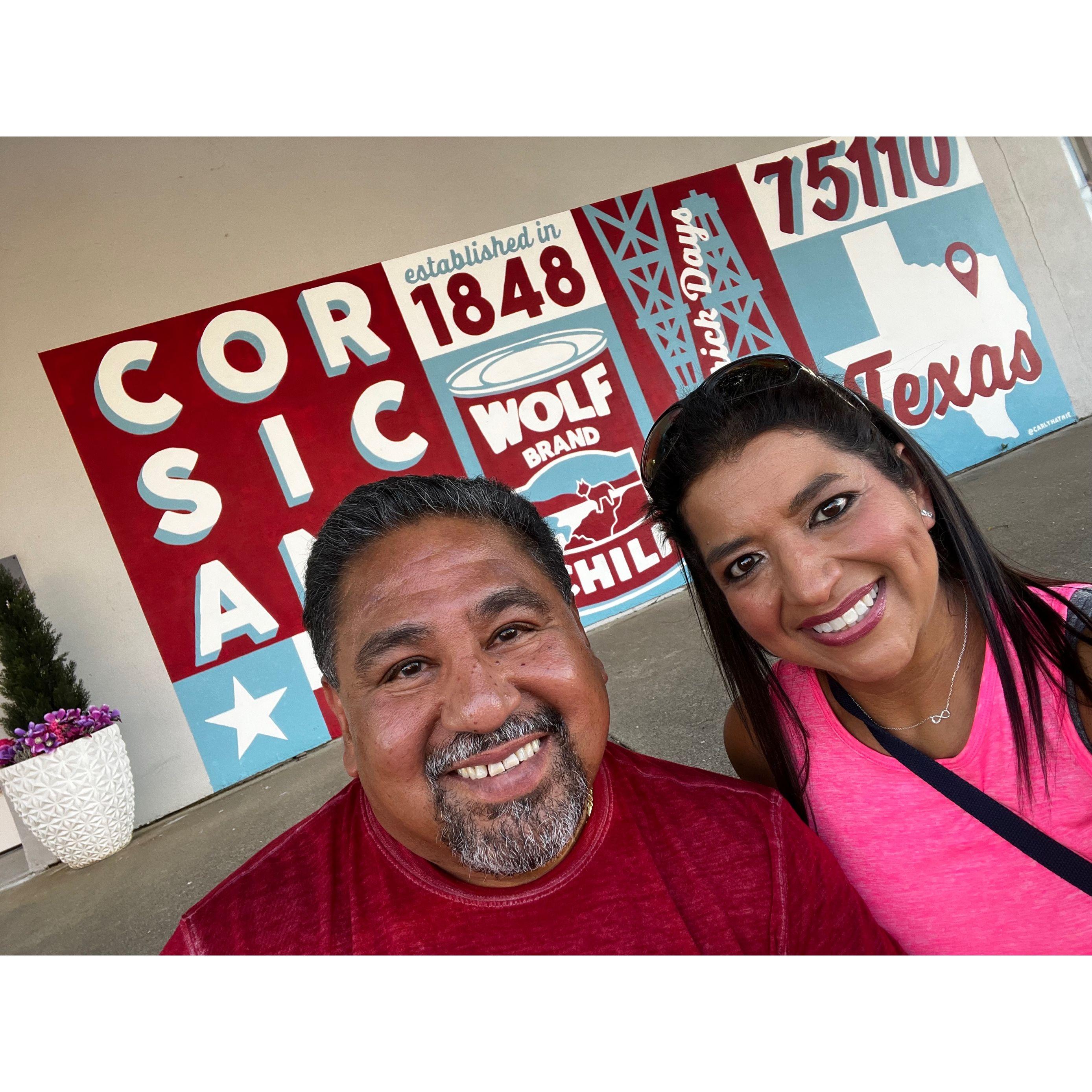 Rene's first tour of my "two car, one truck town".
