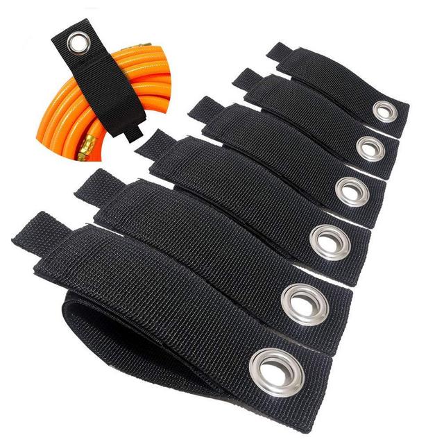 6PCS Upgrade Extension Cord Organizer - Hook and Loop Heavy-Duty Straps, Cord Wrap Keeper, Cable Straps for Cords, Hoses, Rope, RV, Boat and Garage Storage and Organization