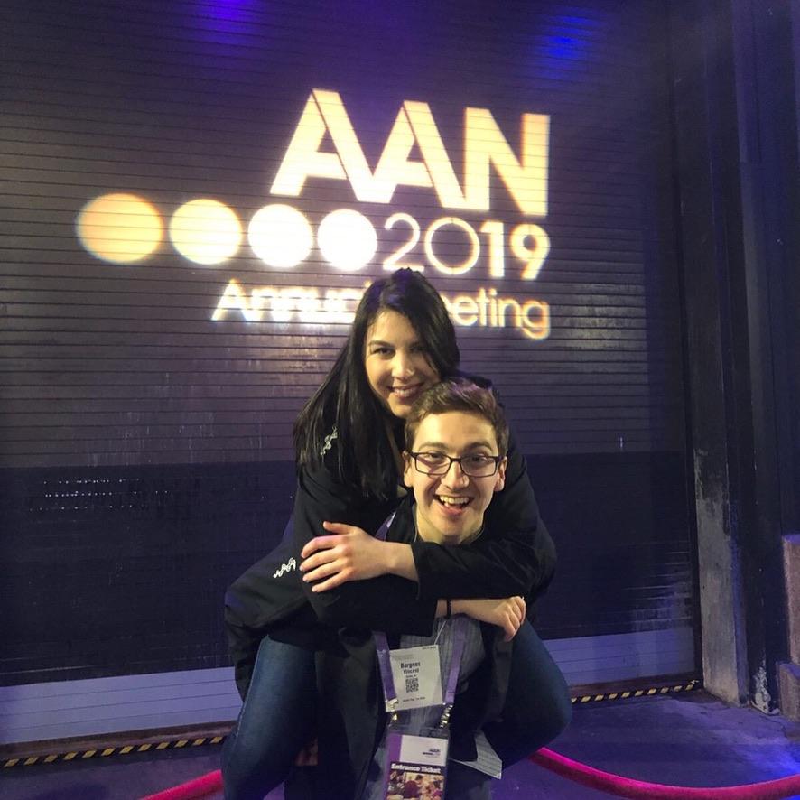 First year of medical school and Vince dragged Jess to a neurology conference... nerds!