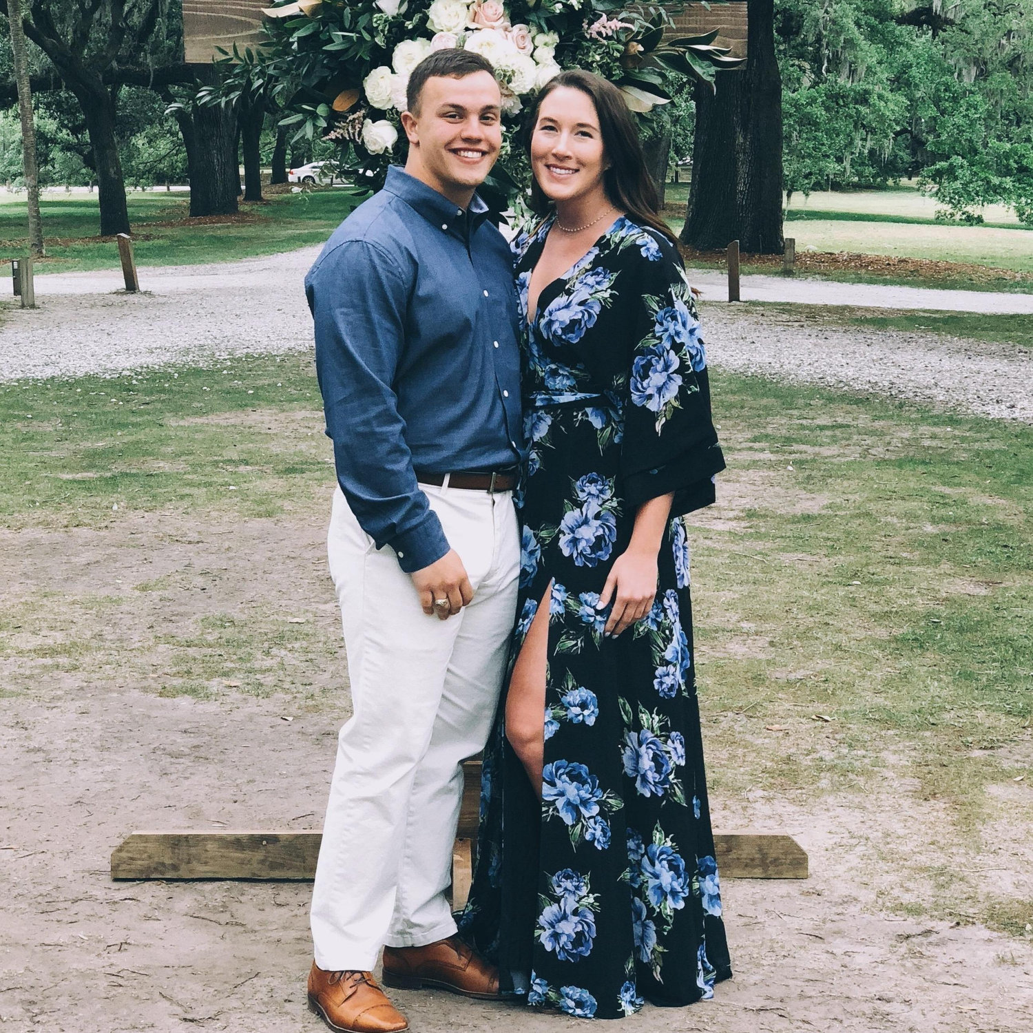 At our friends Marshall & Amalee's wedding, May 2018
