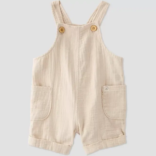 Little Planet by Carter's Organic Baby Oatmeal Shortalls - 6M
