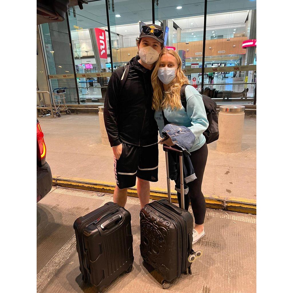 The Bride and Grooms first flight by themselves!