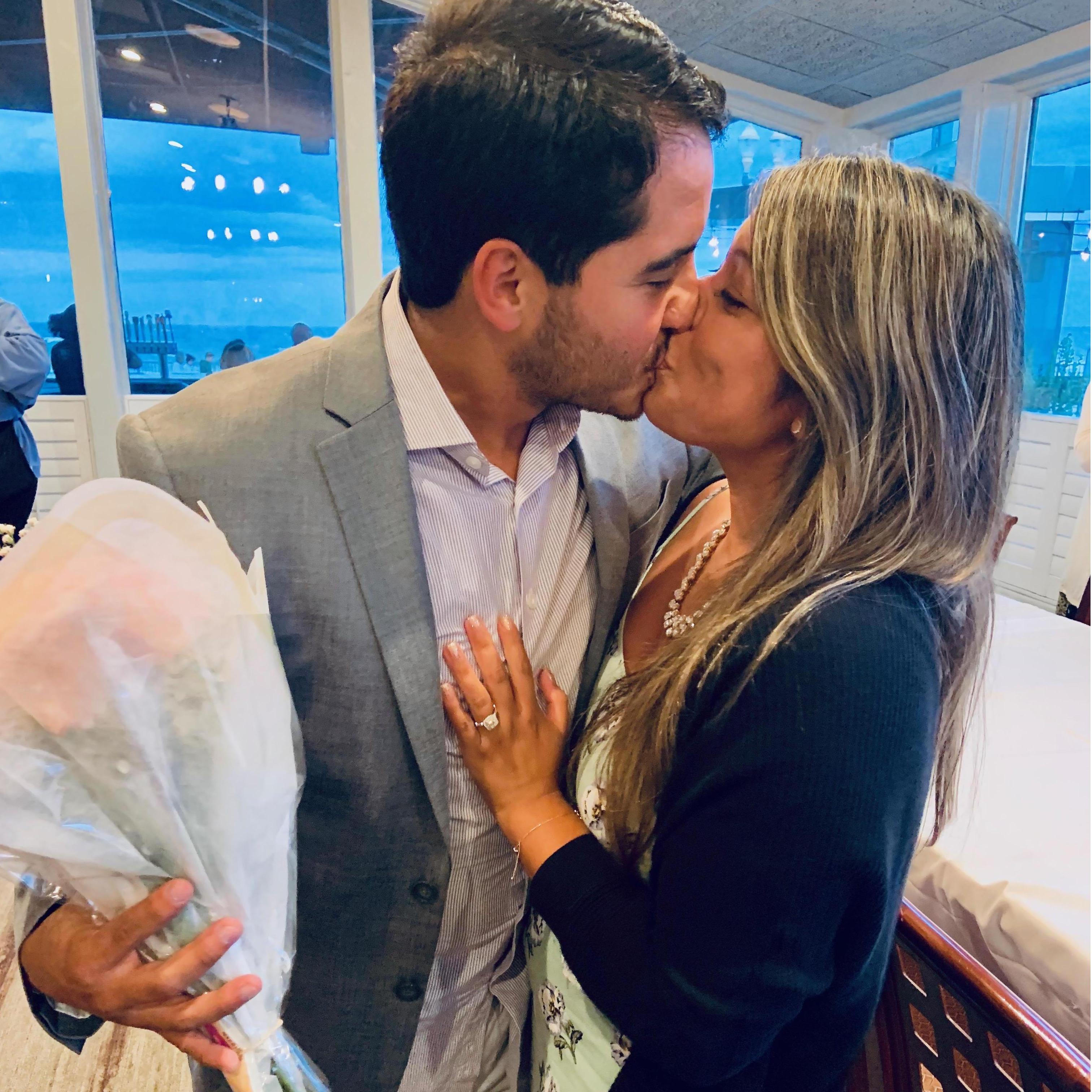 Celebrating the proposal, August 25th, 2019.