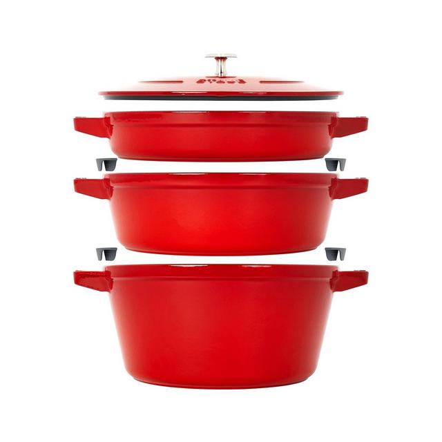 Staub Cast Iron 4 Piece Stackable Set
