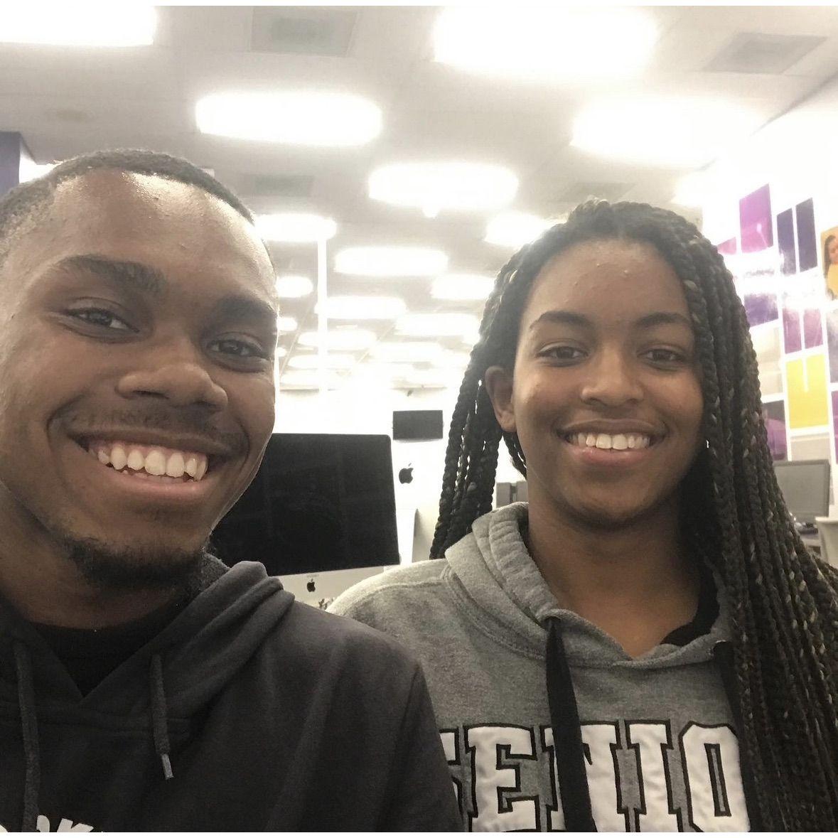 Freshman year in the library, we studied together.