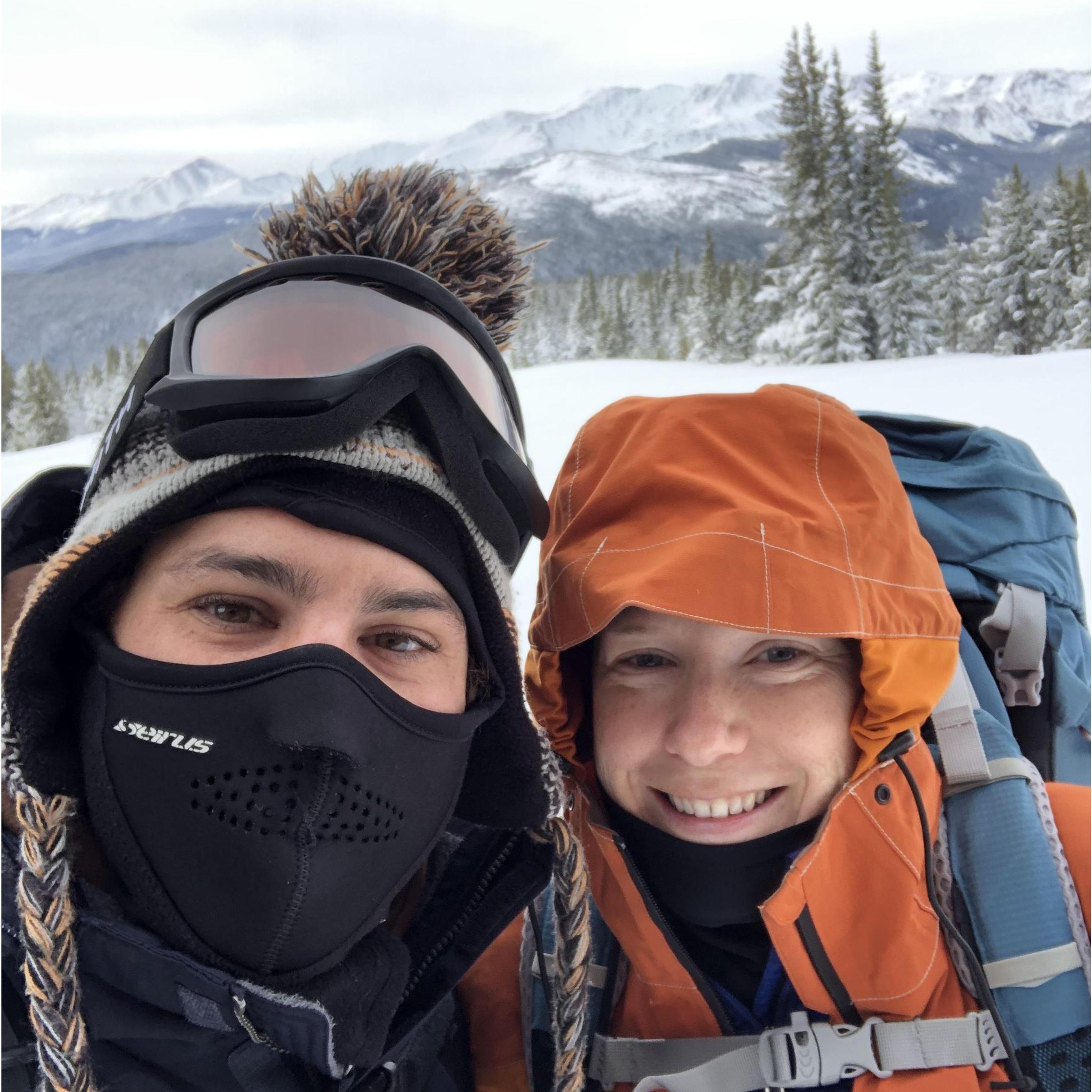 Snowshoe hut trip with cousins Dave and Helena. - December 2019.