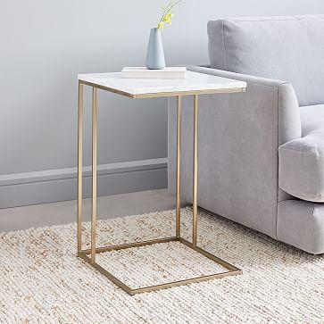 Streamline C-Side Table - Marble